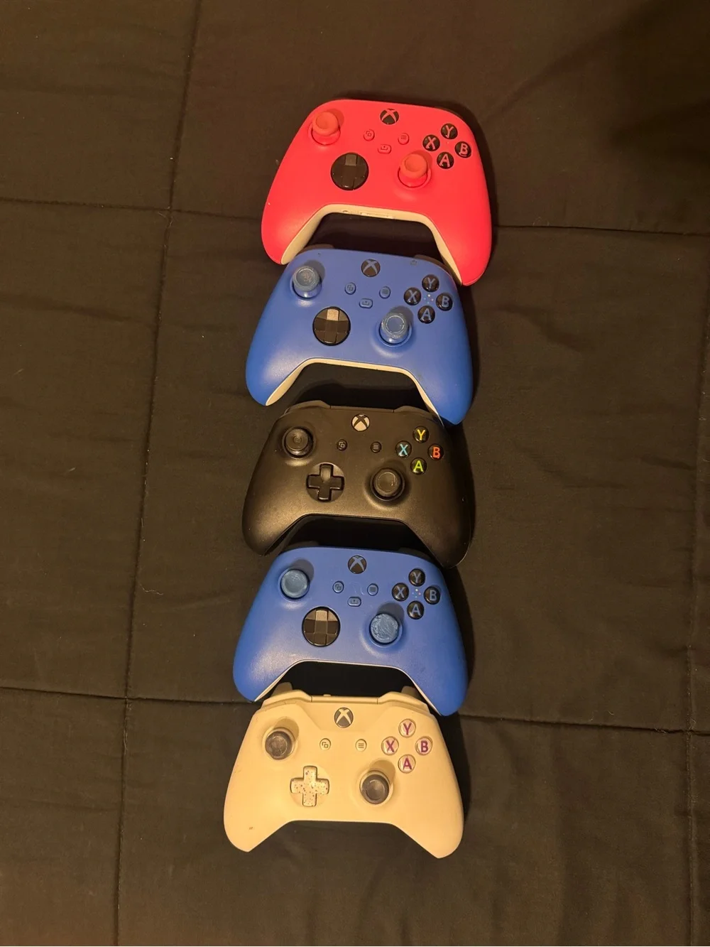 (READ!) Lot Of 5 Xbox One & Xbox One X|S Controllers(MAY HAVE MINOR STICK DRIFT)